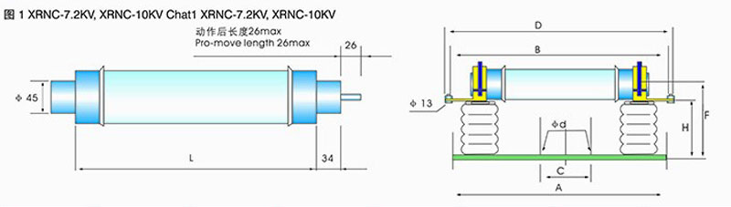 high voltage fuse for protection of electric condenser 3